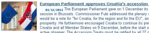 European Parliament accepts Accession Treaty