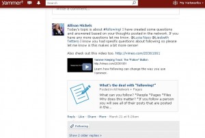 Again Yammer!