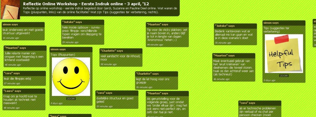Wallwisher Evaluation (in NL)