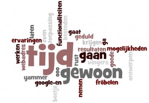 Results in a word cloud